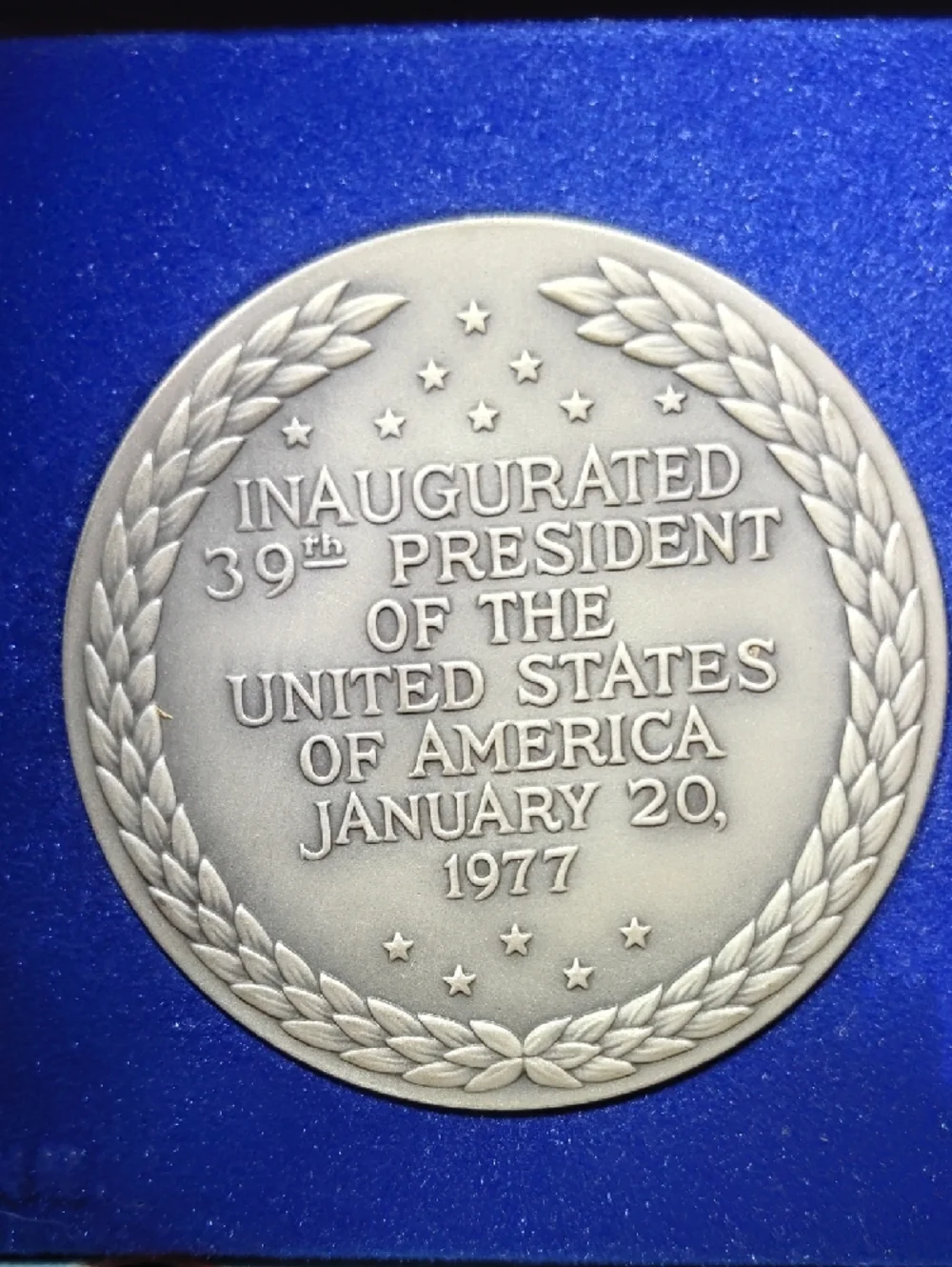 🌹RARE 1977 Jimmy Carter Official Inaugural Medal – 4.76 Oz .999 Silver Medal🌹